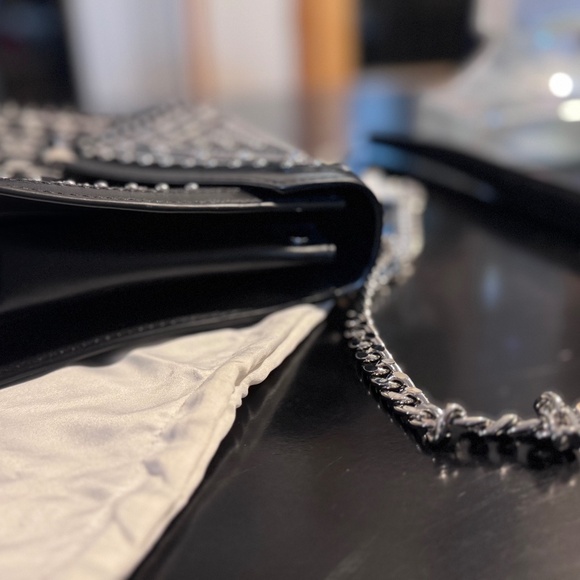 Michael Kors Whitney Studded Leather Shoulder Bag - Black - Picture 7 of 15